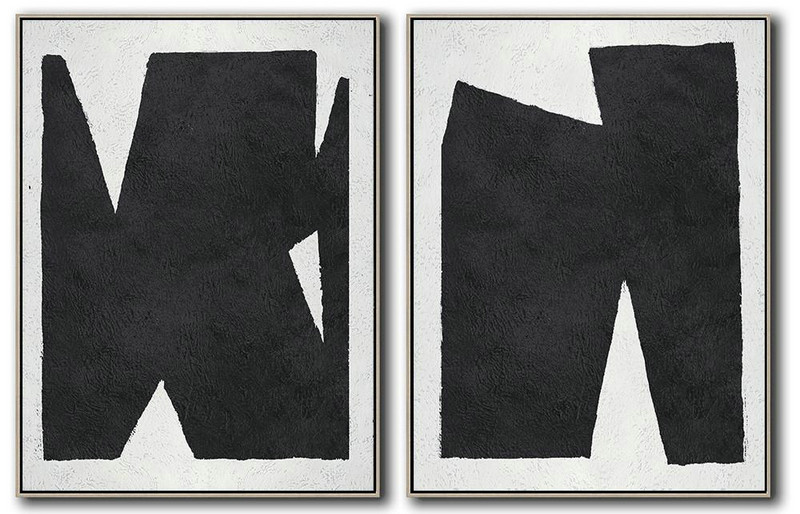 Extra Large Textured Painting On Canvas,Set Of 2 Minimal Painting On Canvas - Modern Art Abstract Painting